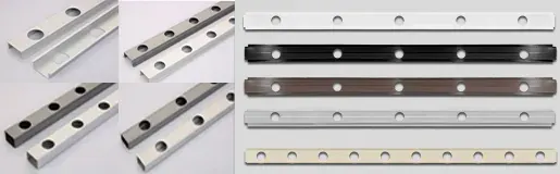 Aluminum mounting track for 30 mm pixel lights in several trim colours